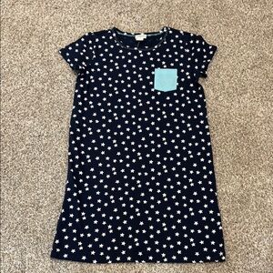 Crewcuts Navy Star Dress with Light Blue Accent